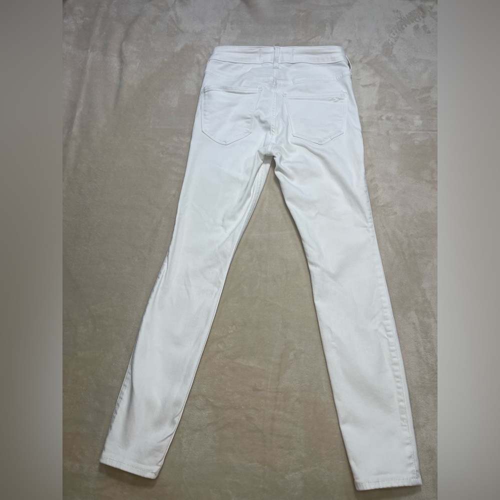 Hollister White High-Rise Jean Leggings Women’s Size W26 L26 Stretch Skinny - Picture 3 of 6